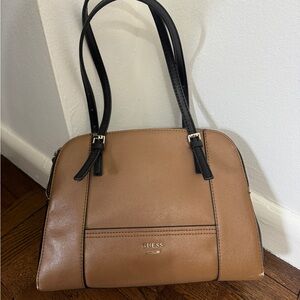 Guess Brown and Black Shoulder Bag